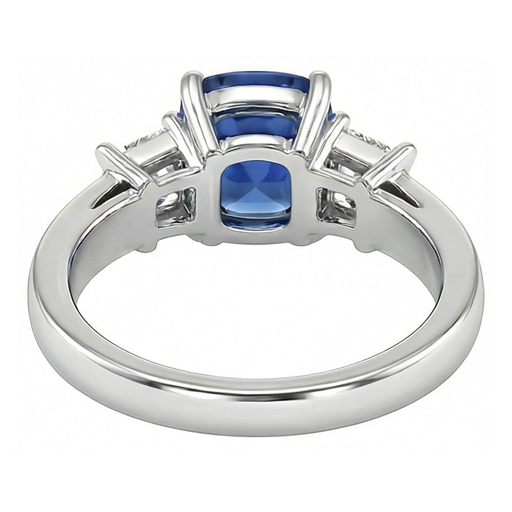 naturel round diamant 3carats bague sur blanc