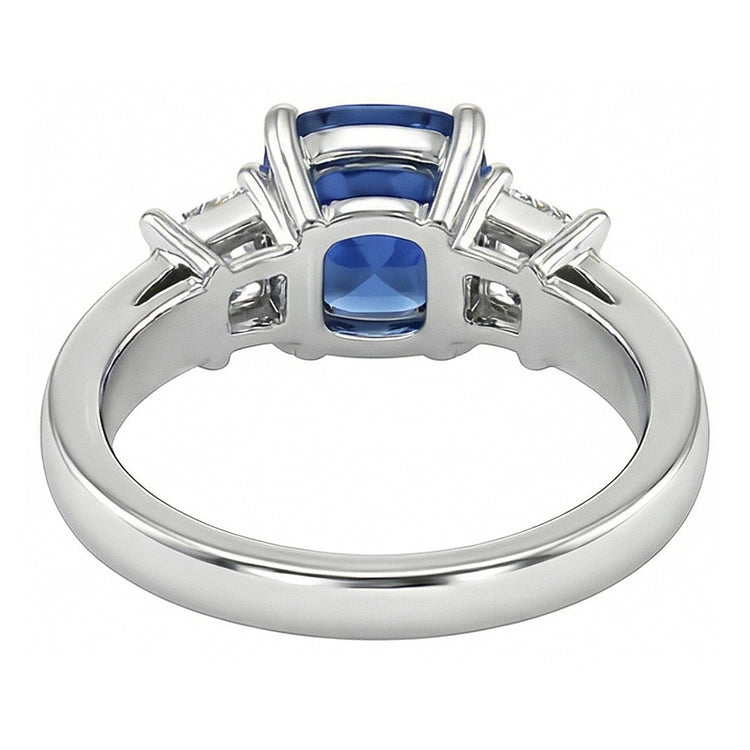 naturel round diamant 3carats bague sur blanc
