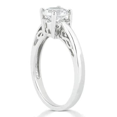 Bague Réel Diamant 1 Carat Avec Filigrane