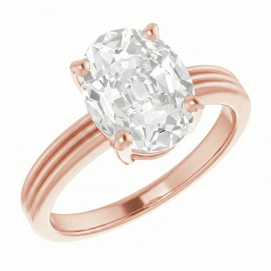 Bague Réel Diamant 6 Carats Vieux Mineur