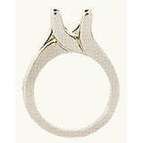 Bague Réel Diamant Coupe Ronde 1 Ct En Or Blanc 14K