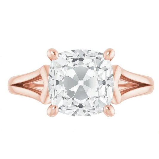Bague Réel Diamant Coussin 7 Carats Pour Femme