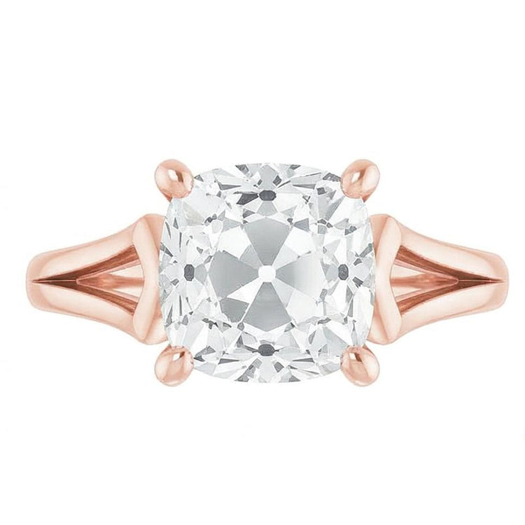 Bague Réel Diamant Coussin 7 Carats Pour Femme