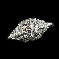 Bague Réel Diamant Rond Vieux Mineur 3.25 Carats Or Blanc 14K Bijoux