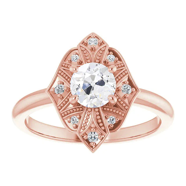 Bague Réel Diamant Taille Ovale Halo Sertie Griffes Tige Millegrain 2.75 Carats