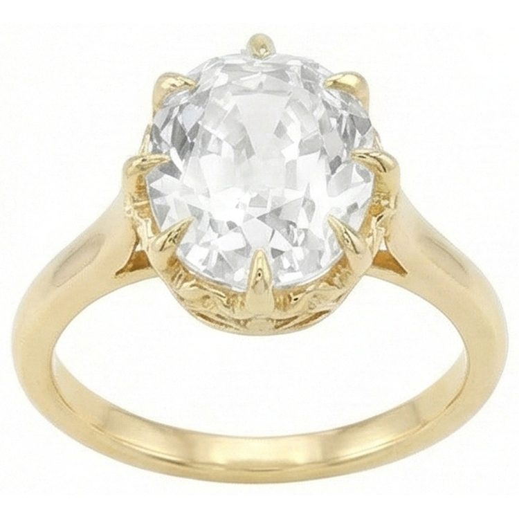 Bague Réel Diamant élégante 9 Carats