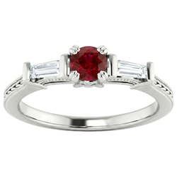 Bague Rubis Naturel 2 Carats
