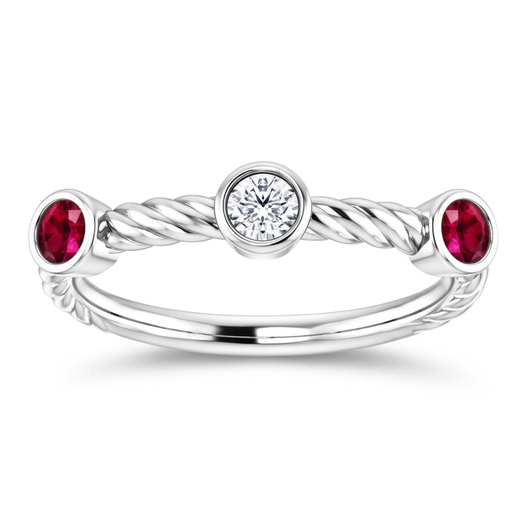 Bague Rubis Naturel 0.90 Carats