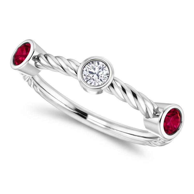 Bague Rubis Naturel 0.90 Carats