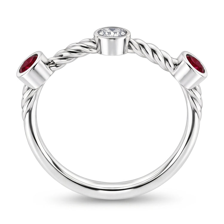 Bague Rubis Naturel 0.90 Carats
