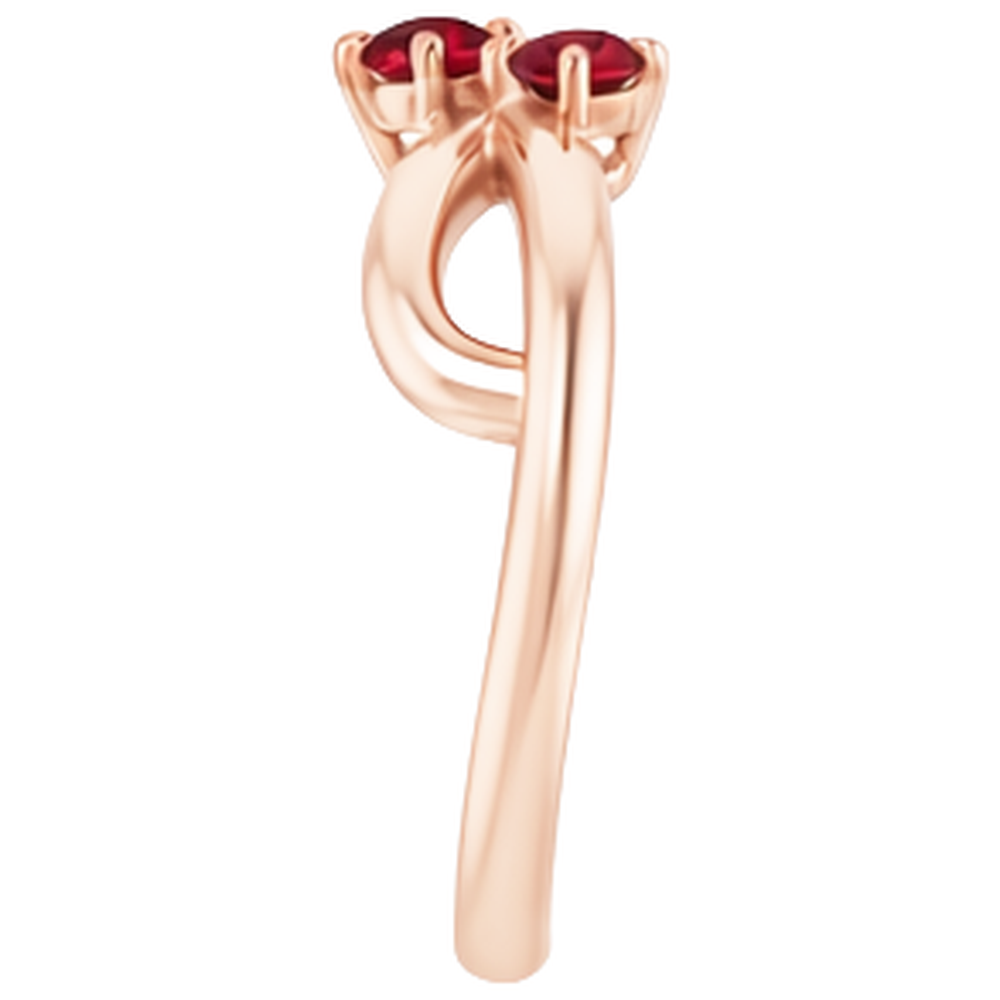 naturel round rubis 0.20carats bague vue de dessus