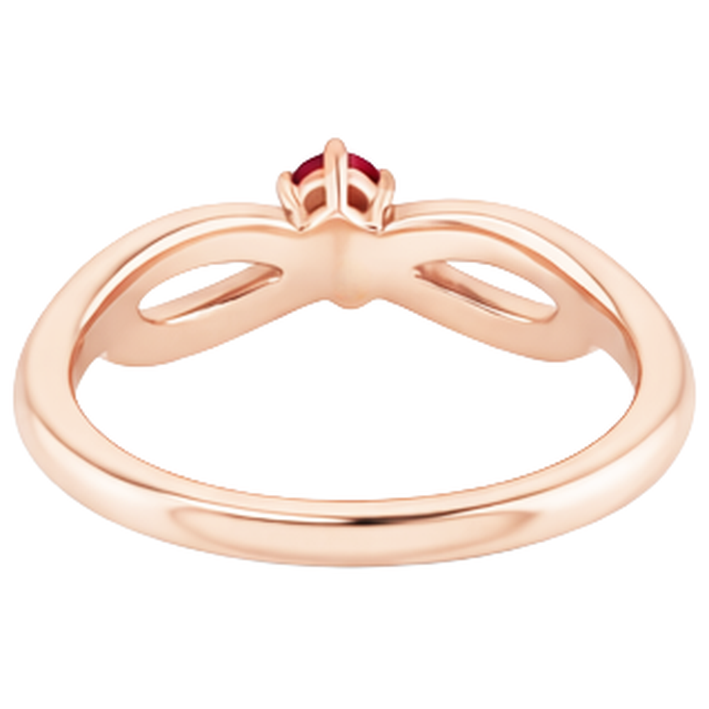 naturel round rubis 0.20carats bague sur blanc