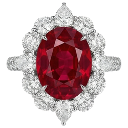Bague Rubis Naturel 4.50 Carats