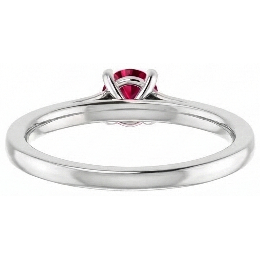 naturel round rubis 2carats bague avec accents diamants