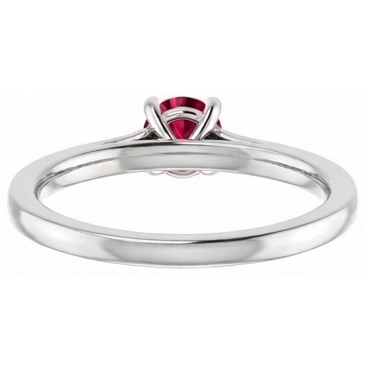 naturel round rubis 2carats bague avec accents diamants