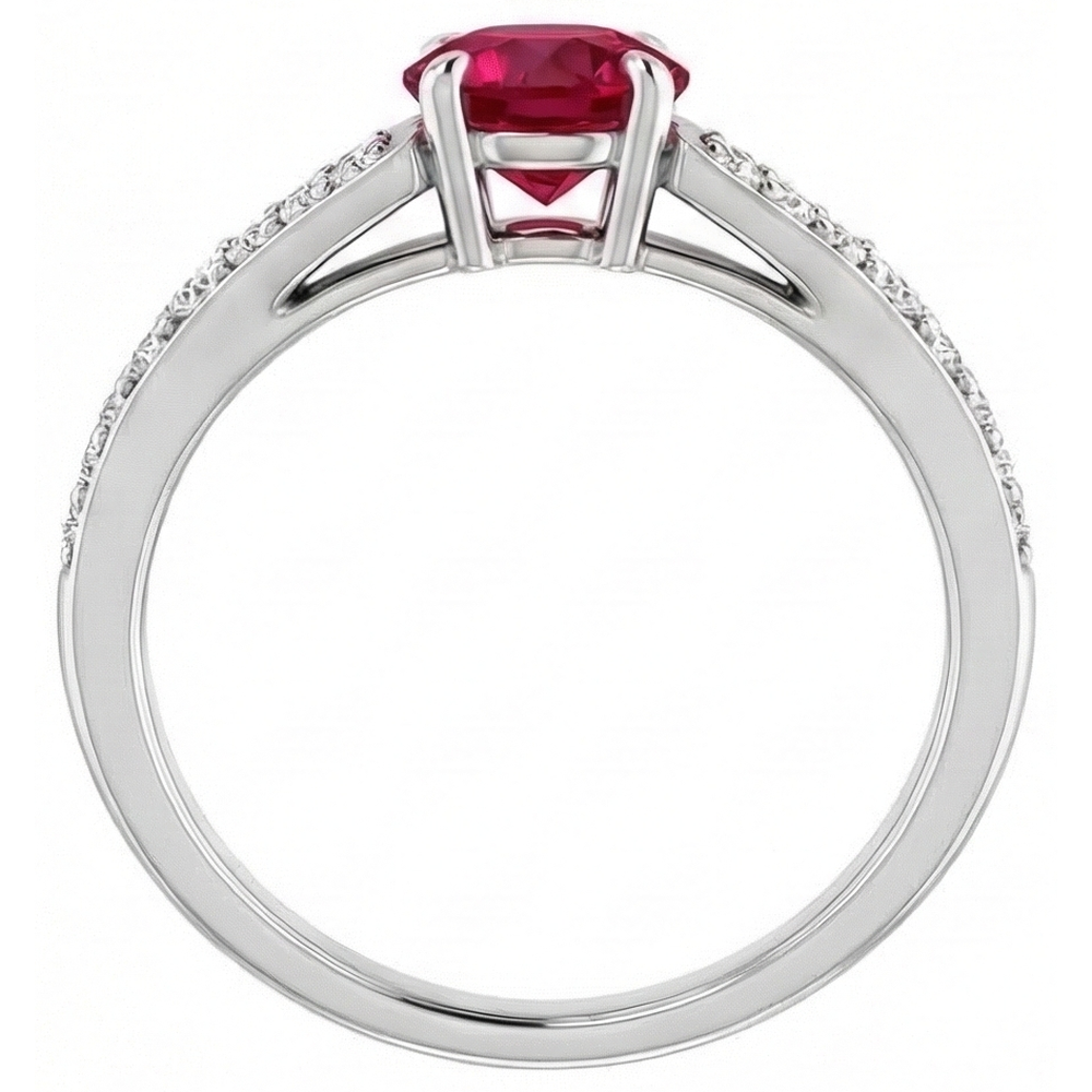naturel rubis 1.75carats bague sur blanc