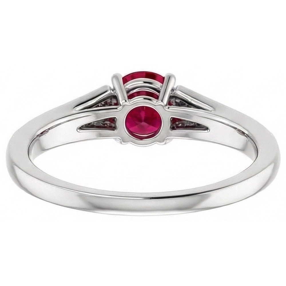 naturel rubis 1.75carats bague avec accents diamants