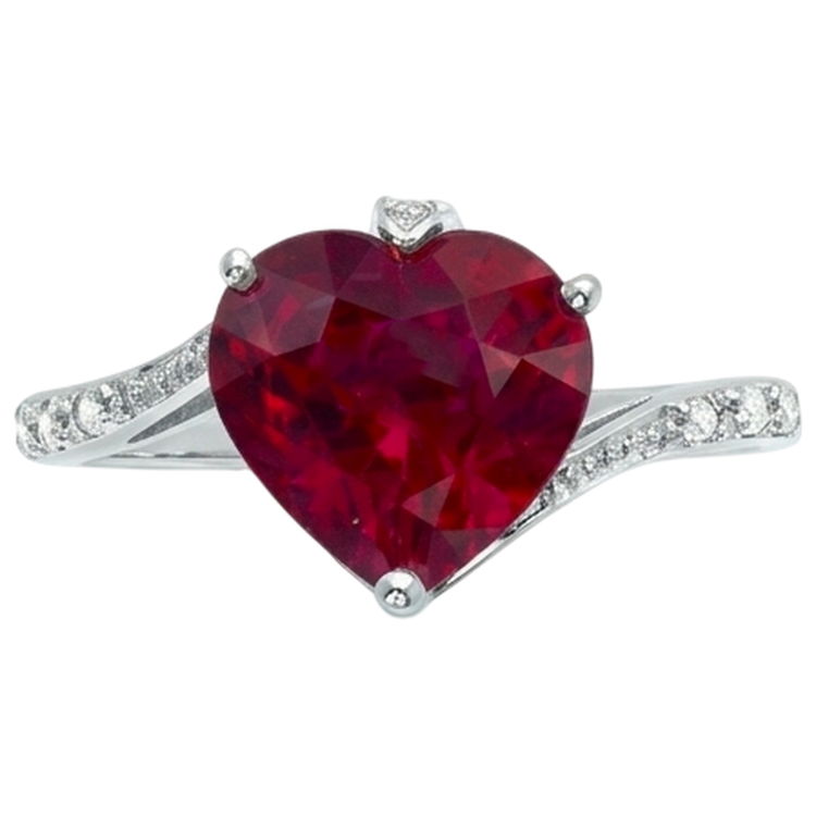 naturel round diamant 7.20carats bague angle de côté