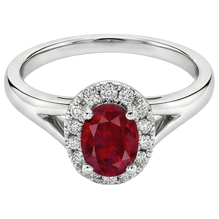 naturel round rubis 3.25carats bague détail rapproché