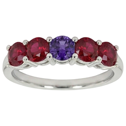 Bague Rubis Saphir 1.50 Carats Femme Bijoux