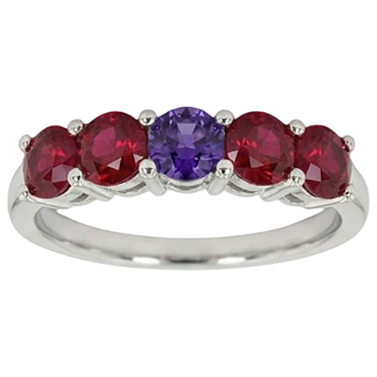 Bague Rubis Saphir 1.50 Carats Femme Bijoux