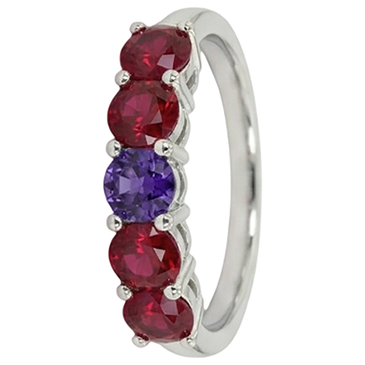 Bague Rubis Saphir 1.50 Carats Femme Bijoux