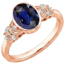 Bague Saphir 5 Carats Sertie Lunette