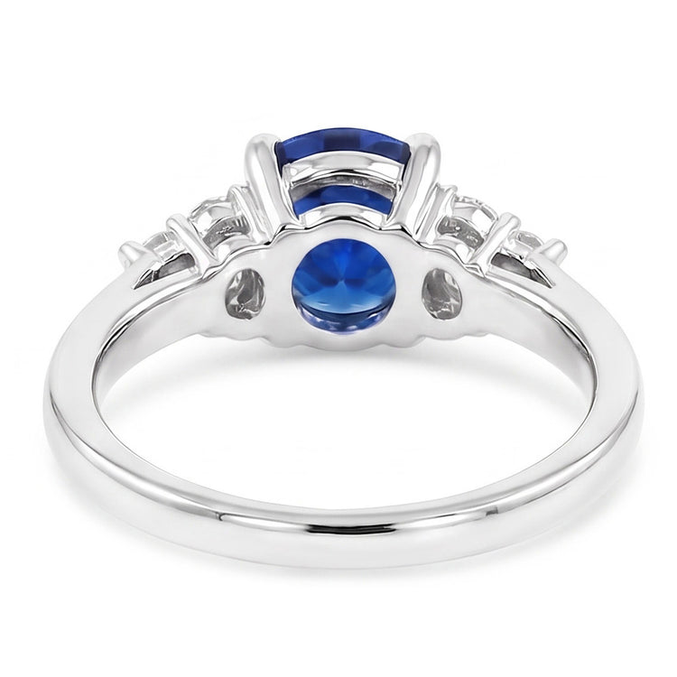 Bague Saphir Bijoux en Diamants Naturels Extraits des Mines ( et non cultivés en laboratoire ) Ronds