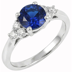 Bague Saphir Bijoux en Diamants Naturels Extraits des Mines ( et non cultivés en laboratoire ) Ronds