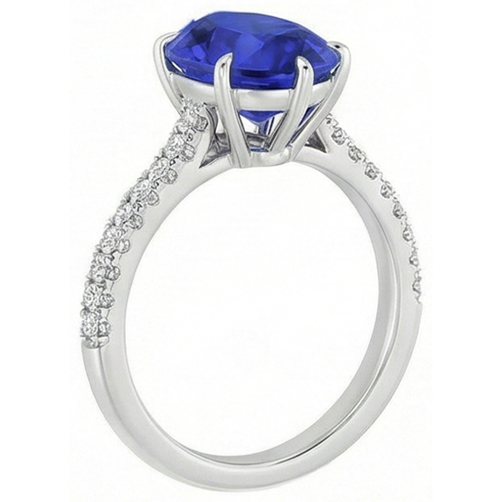 naturel pear diamant 5carats bague vue de dessus