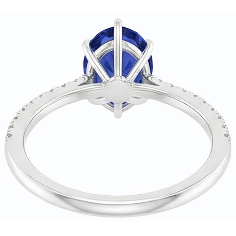 naturel pear diamant 4.50carats bague vue de dessus