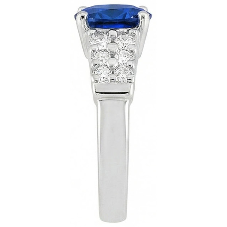 naturel oval diamant 2carats bague vue de profil
