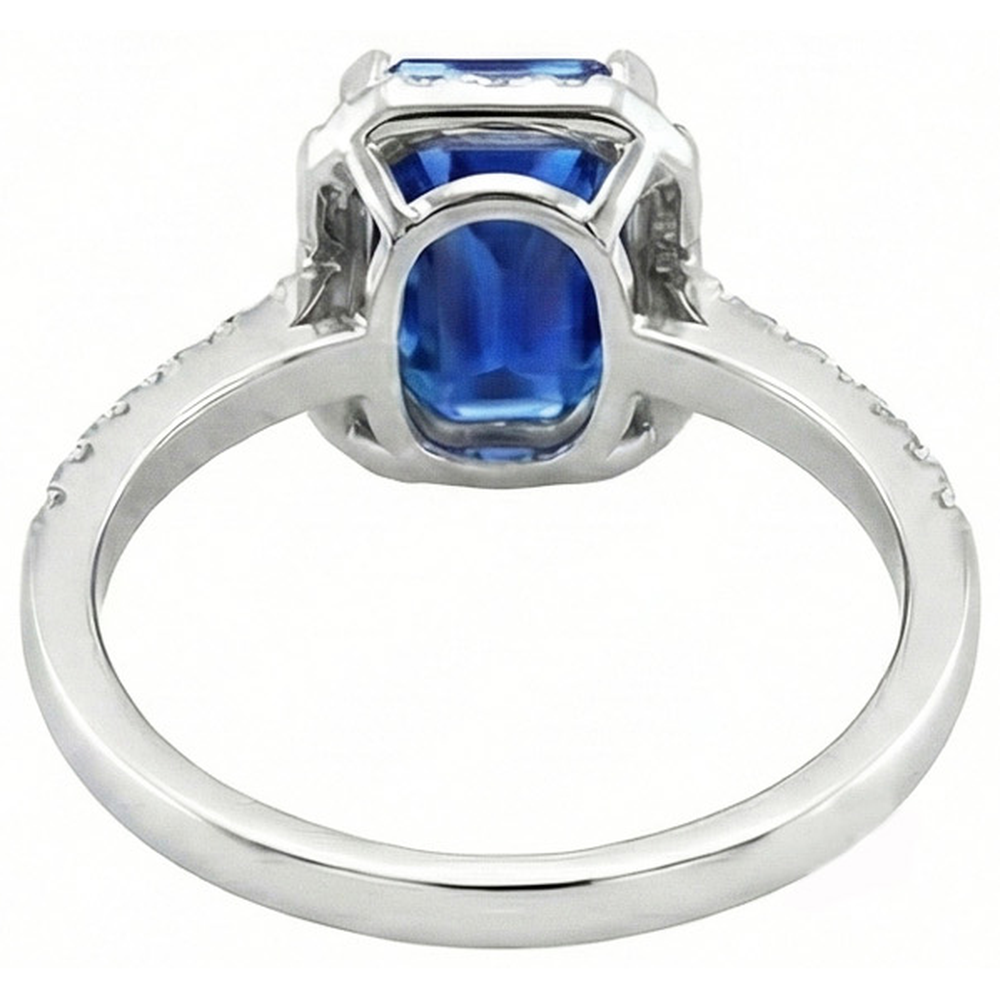 naturel diamant 3.50carats bague sur blanc