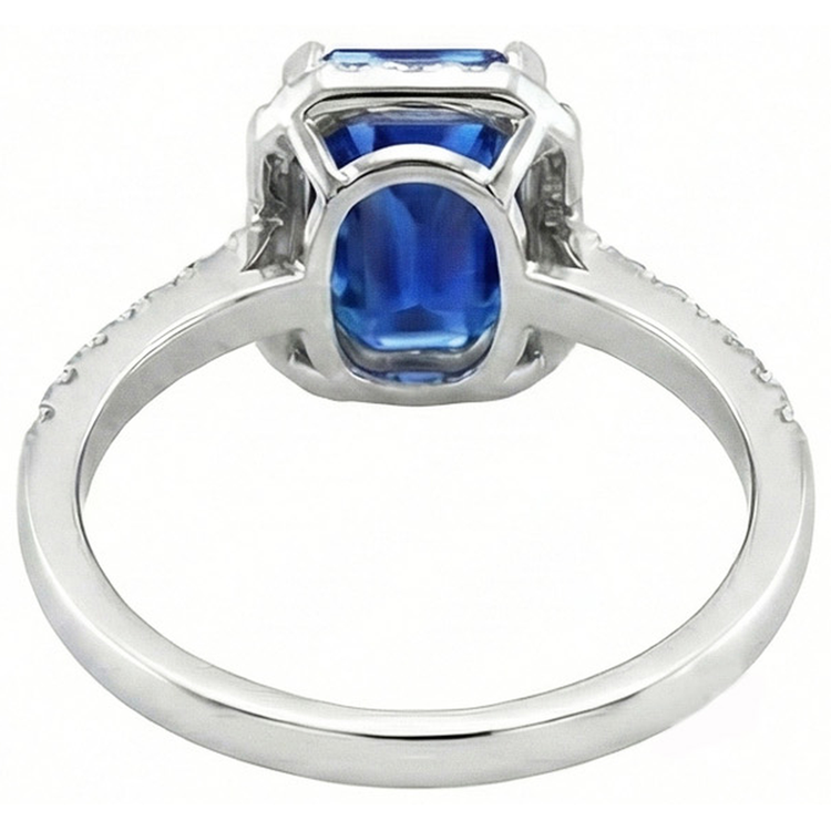 naturel diamant 3.50carats bague sur blanc