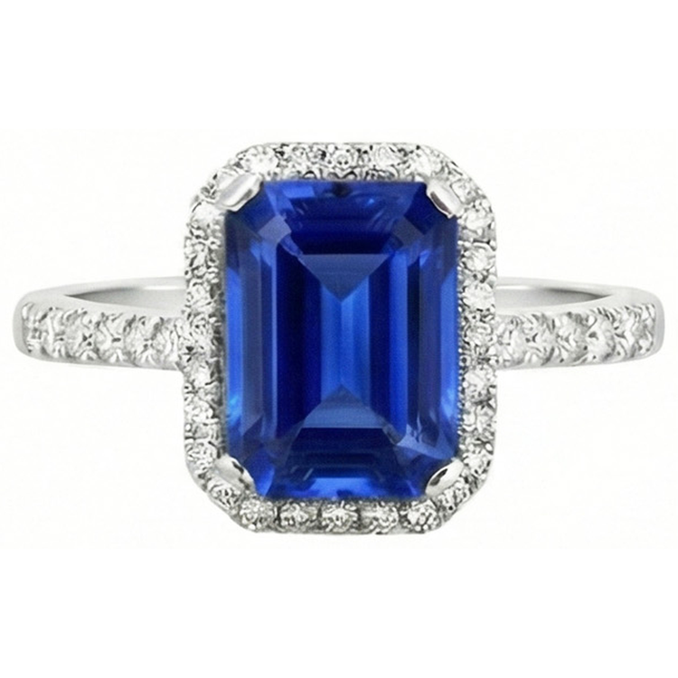 naturel diamant 3.50carats bague angle de côté