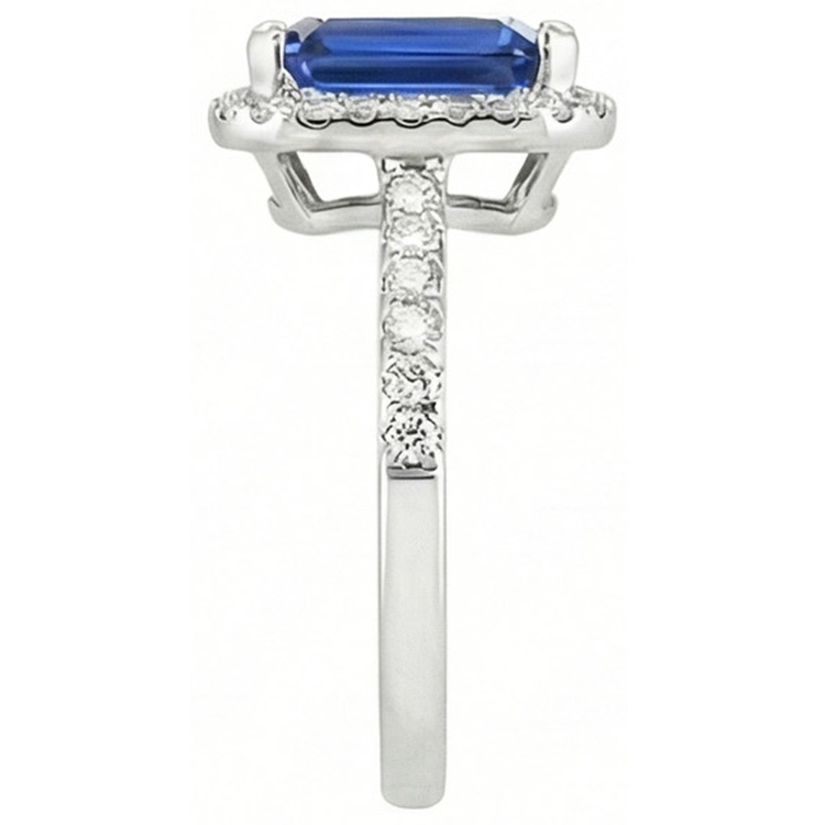 naturel diamant 3.50carats bague vue de profil