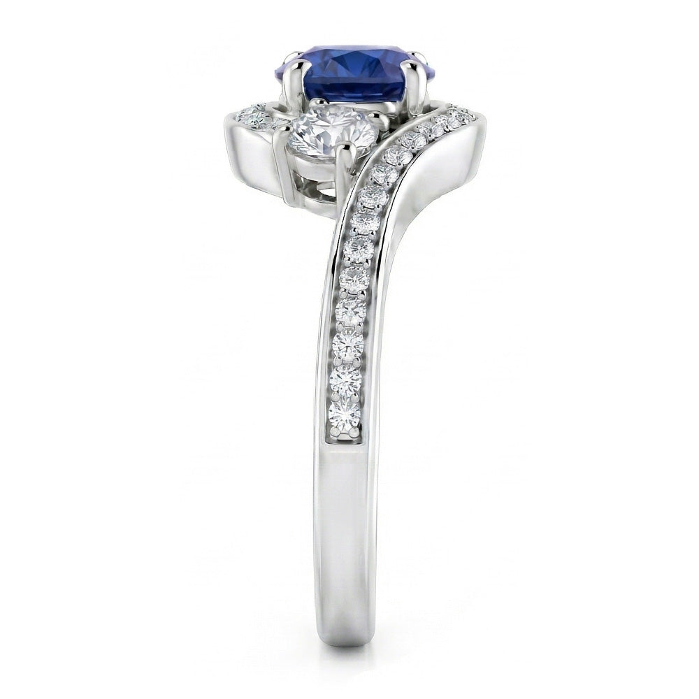 naturel round diamant 2carats bague détail rapproché