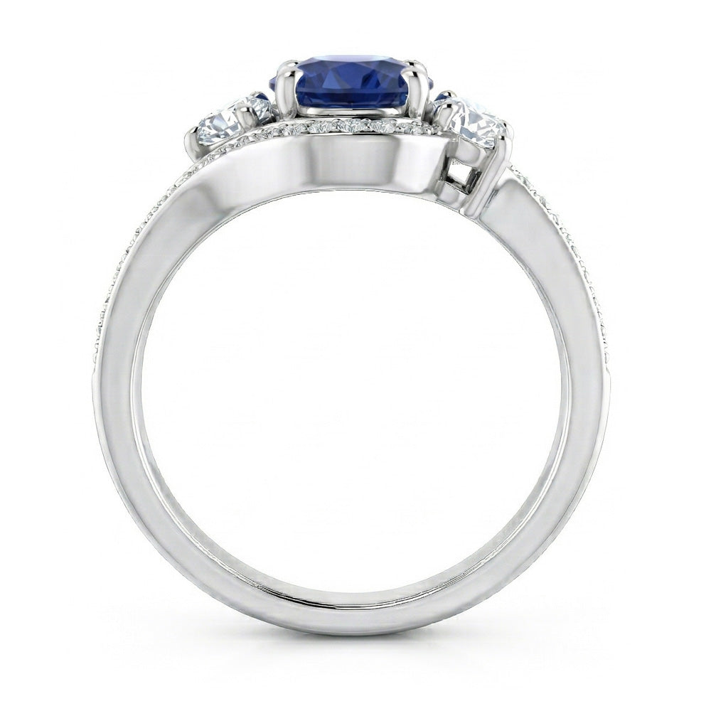 naturel round diamant 2carats bague vue de dessus