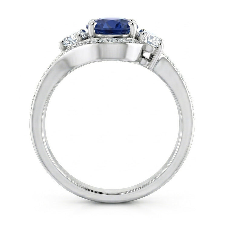 naturel round diamant 2carats bague vue de dessus