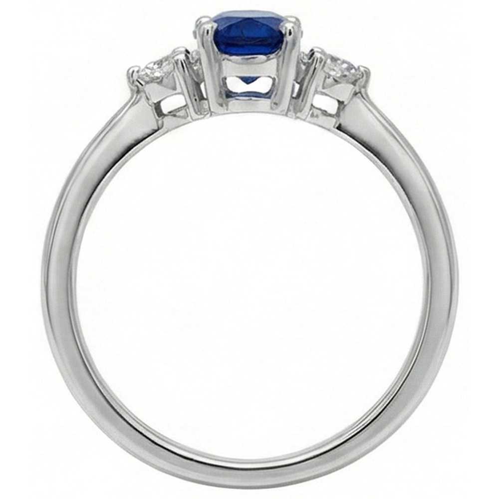 naturel round diamant 4.50carats bague sur blanc