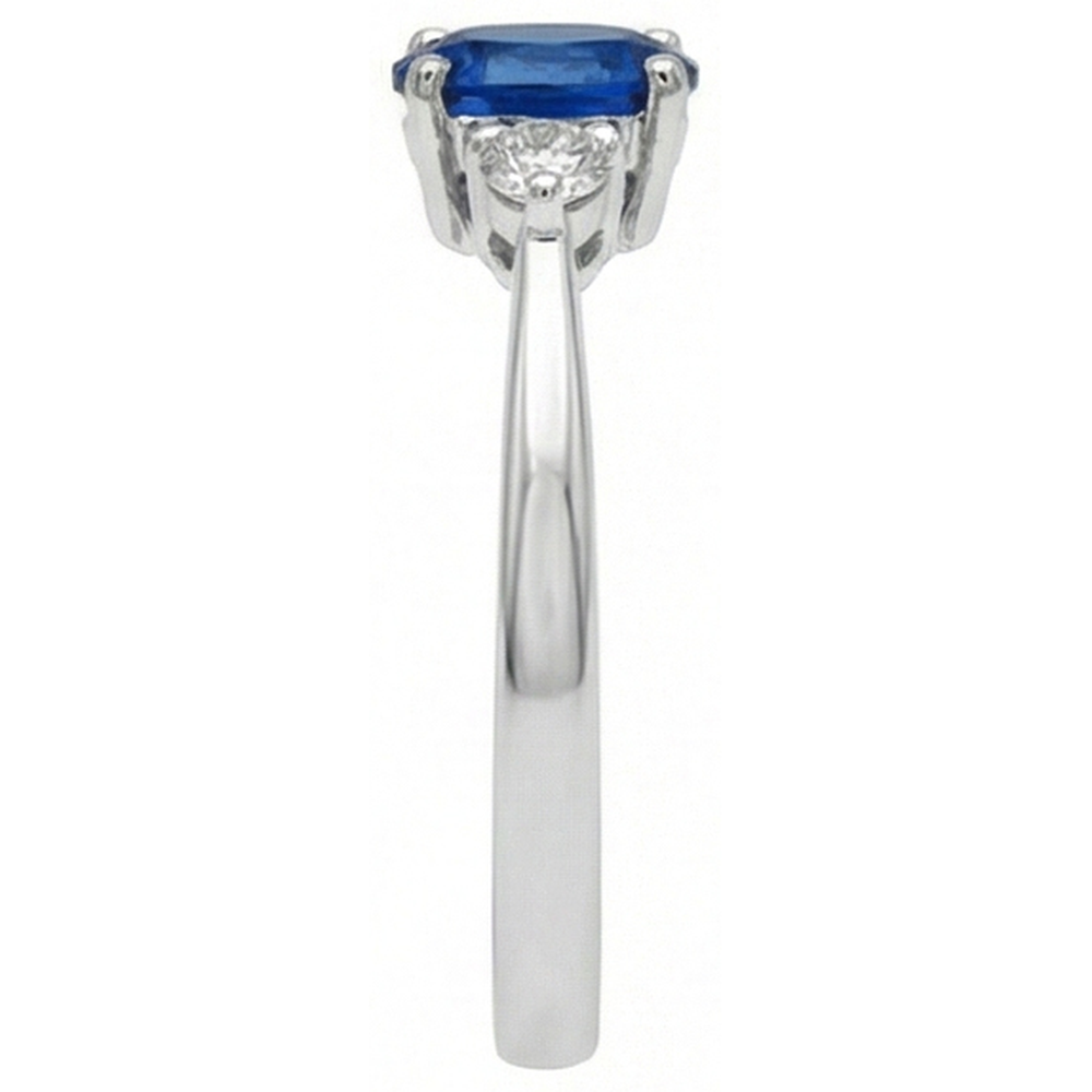 naturel round diamant 4.50carats bague vue de profil