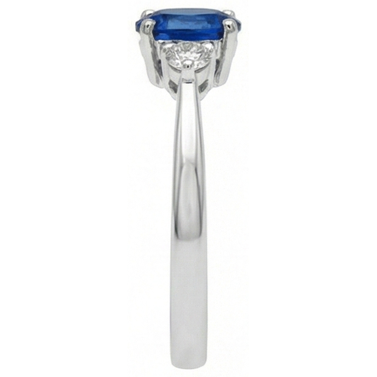 naturel round diamant 4.50carats bague vue de profil