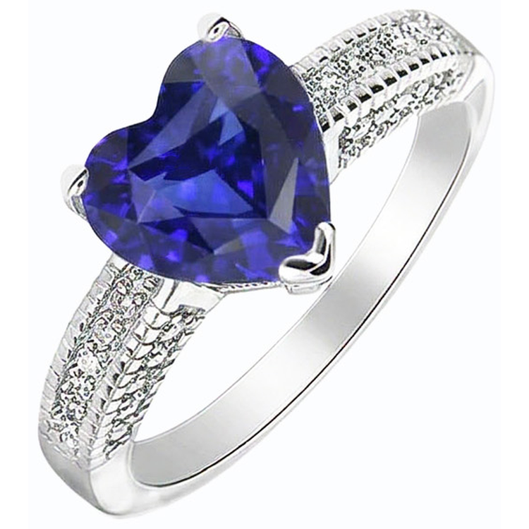 Bague Saphir Bleu Ceylan Sri Lanka Diamant
