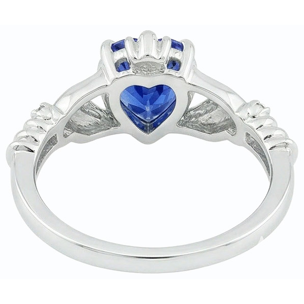 naturel round diamant 2carats bague sur blanc