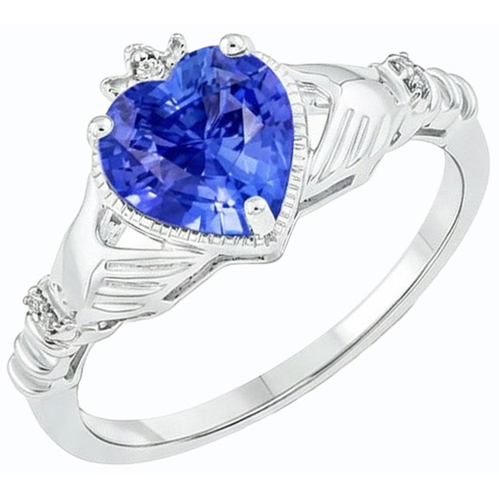 naturel round diamant 2carats bague vue de face