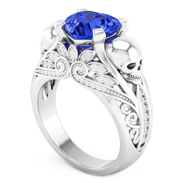 Bague Saphir Bleu Coeur Pierres Précieuses Style Antique Diamants 2 Carats