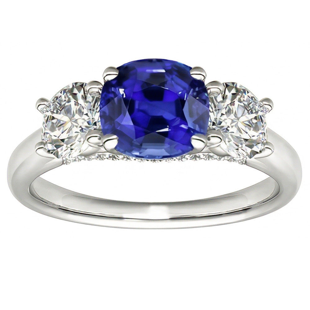 naturel round diamant 2.50carats bague angle de côté