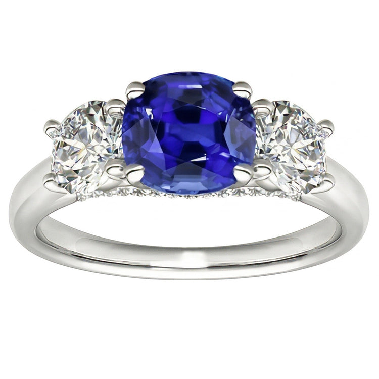 naturel round diamant 2.50carats bague angle de côté