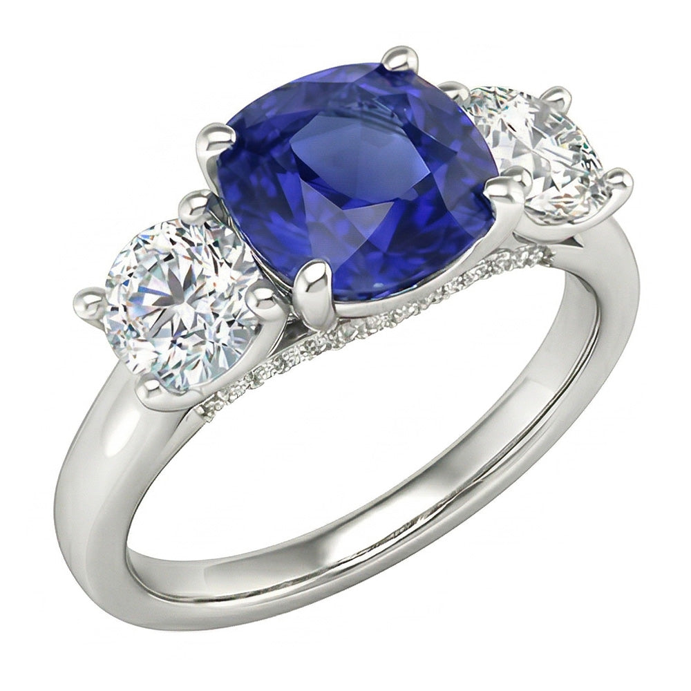 naturel round diamant 2.50carats bague détail rapproché