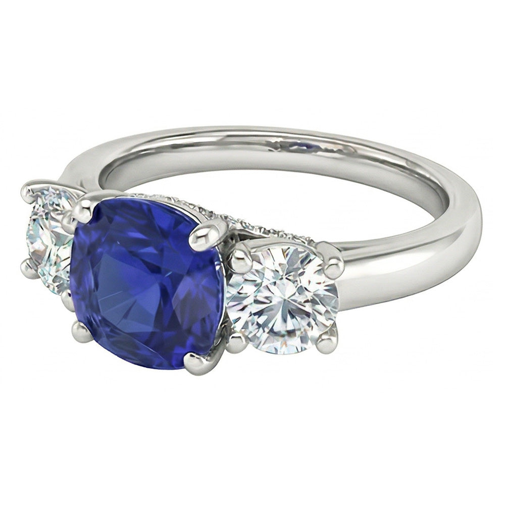 naturel round diamant 2.50carats bague vue de dessus